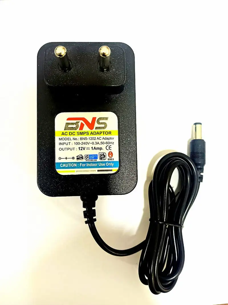 12 Volt 1.0 Amp SMPS Adaptor Power Supply with Green Indicator