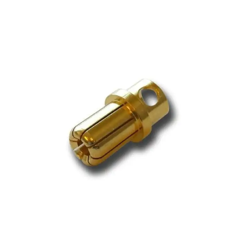 8mm Gold Plated Bullet Connector Male