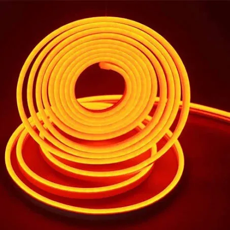 12V Neon Flexible LED Strip Light 5 Meter (Orange)