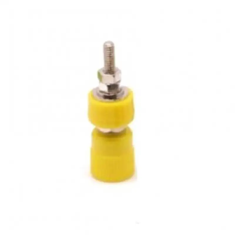 Yellow S4828 Brass Banana Jack Socket M4 24A 30-60V