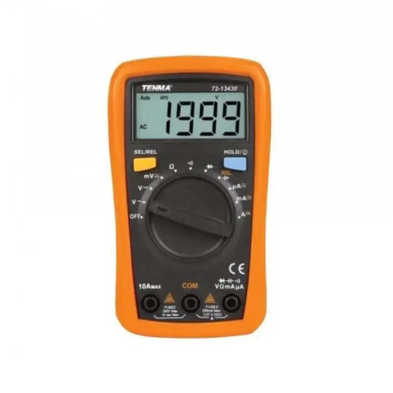 TENMA 72-13430 Handheld Digital Multimeter, Auto / Manual, 2000 Count