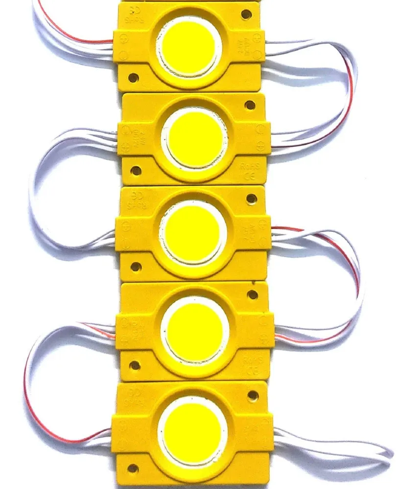 Yellow color 12V DC Small Tube COB Circle LED Strip