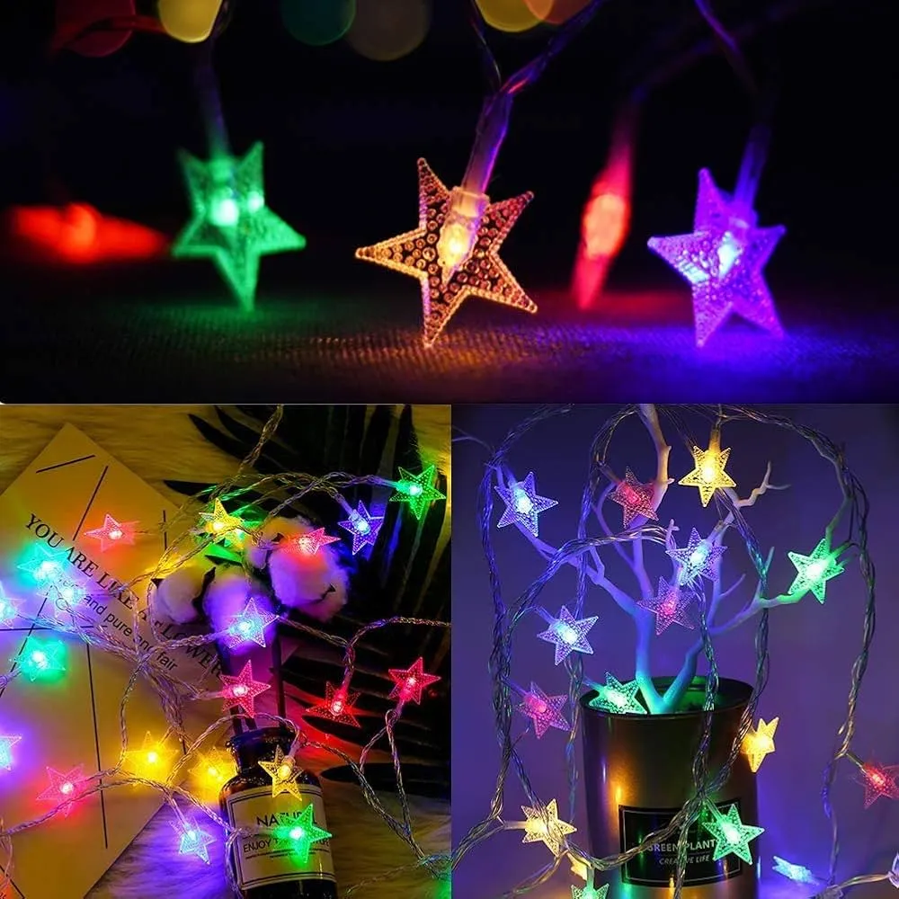 Multicolor Star 14 Led 3 Meter Fairy String Lights