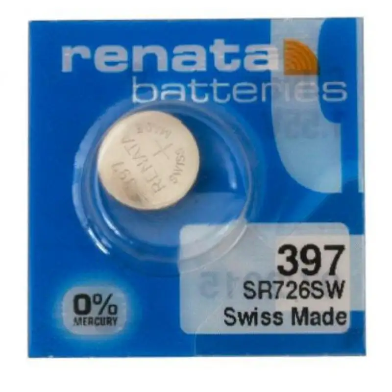 Renata 397 SR726SW (Original) 1.55V 32mAh Silver Oxide Button Cell Battery