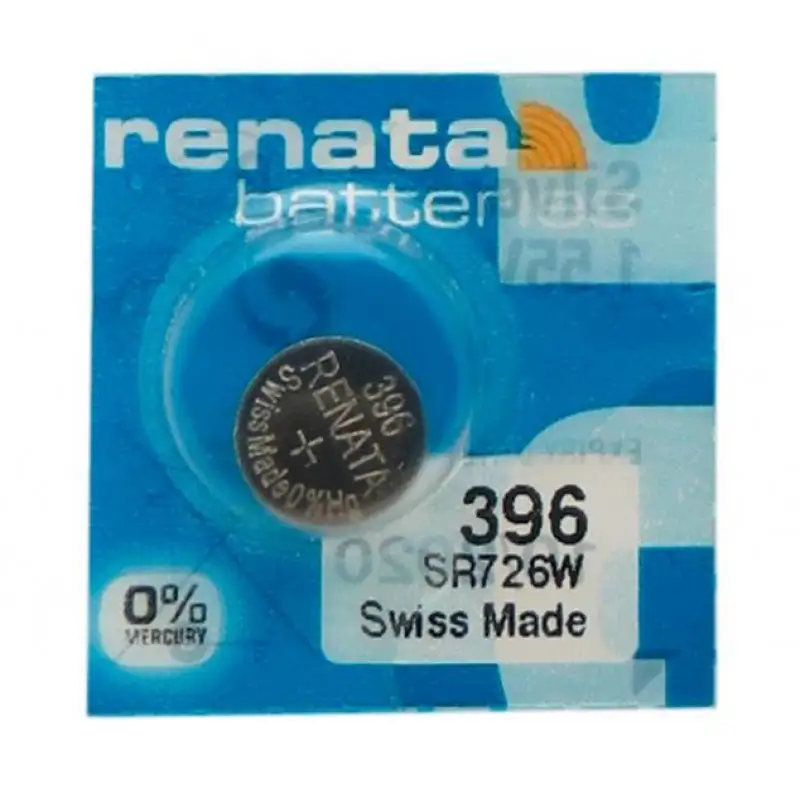 Renata 396 SR726W (Original) 1.55V 32mAh Silver Oxide Button Cell Battery