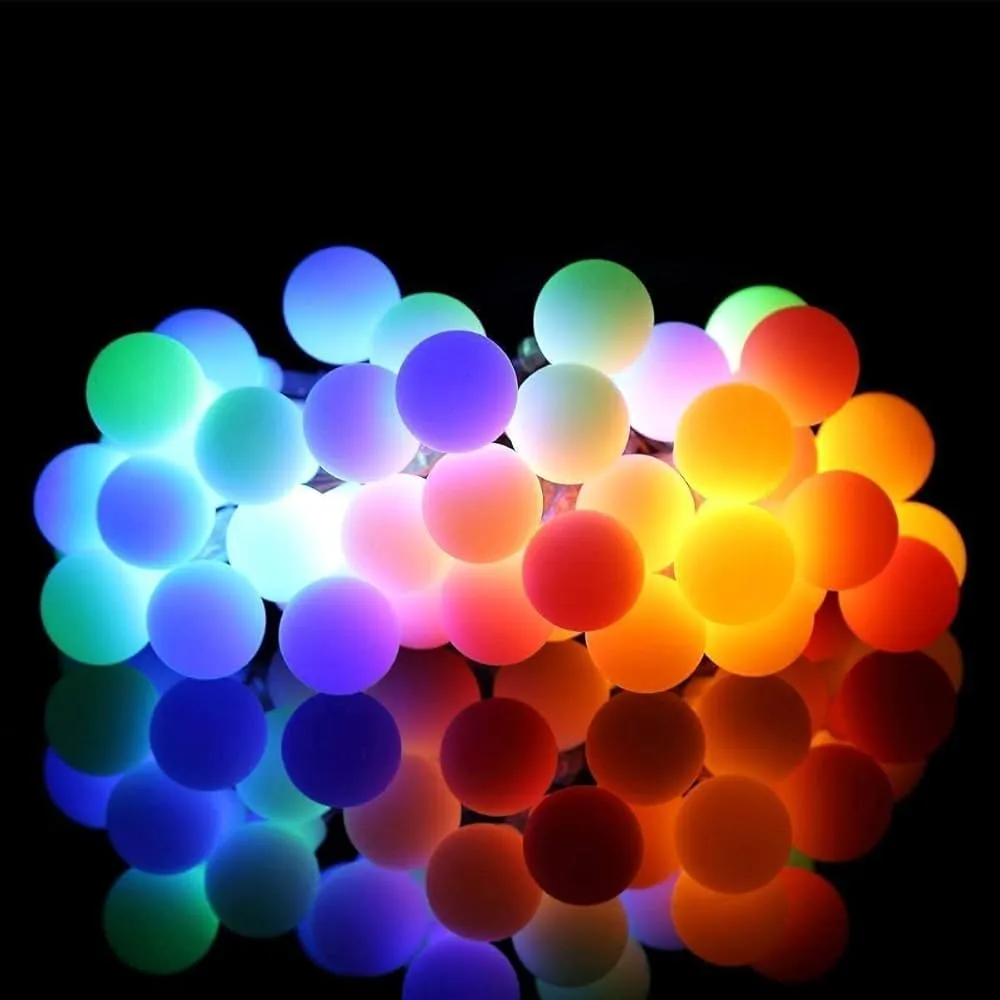 24 LED Ball String Lights - Waterproof Lights for Indoor and Outdoor Decoration, Diwali