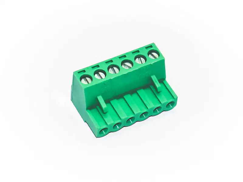 6 Pin Female Plug-in Screw Terminal Block Connector