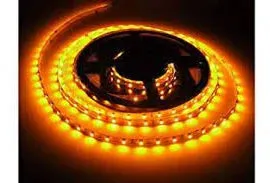 12V 8mm 240 LEDs/m Amber color LED Strip 5 meter