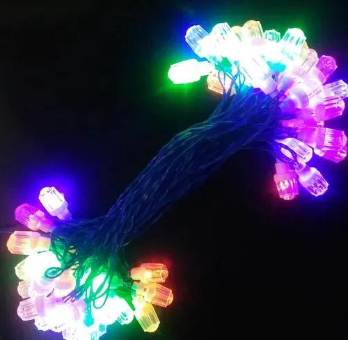 Multicolor Diamond Cap Fairy Lights 40 LED Lights For Decorations Multicolor, 15m, Plug-in