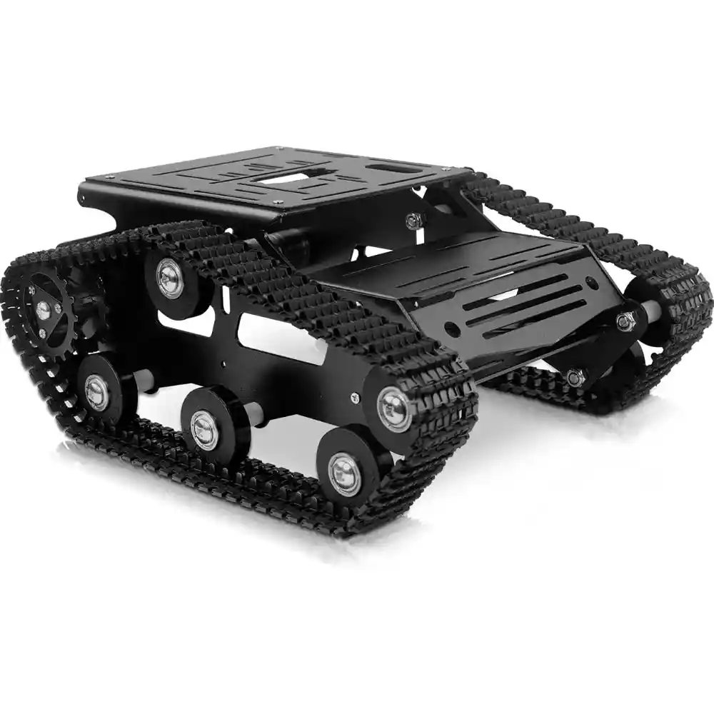 2WD Export Quality tank chassis smart car crawler robot Chassis - Black