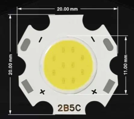 White color 5W COB LED 20x11mm