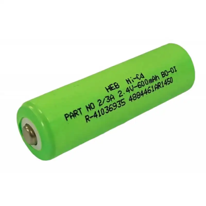 HEB 2.4V 600mAh 2/3A Ni-Cd High Energy Rechargeable Battery