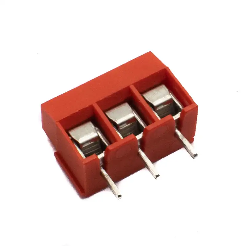 3 Pin Screw Type PCB Terminal Block - 5mm Pitch RED