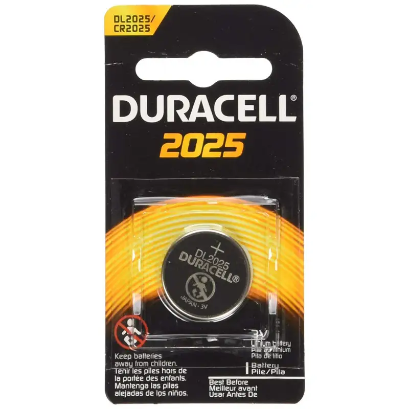 Duracell DL2025 (CR2025) 3V 150mAh Lithium Coin Cell Battery