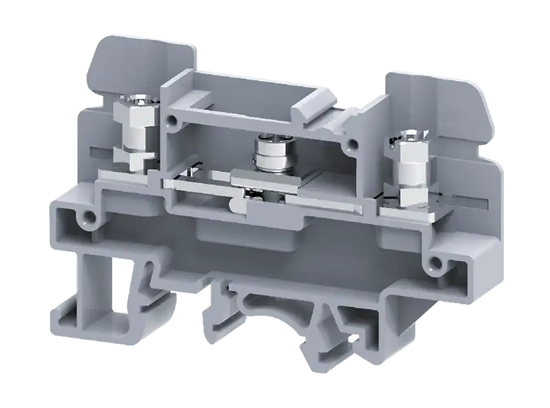 Connectwell CBDT4UN 6 sq. mm Slide Link Disconnect Terminal Block (Grey)