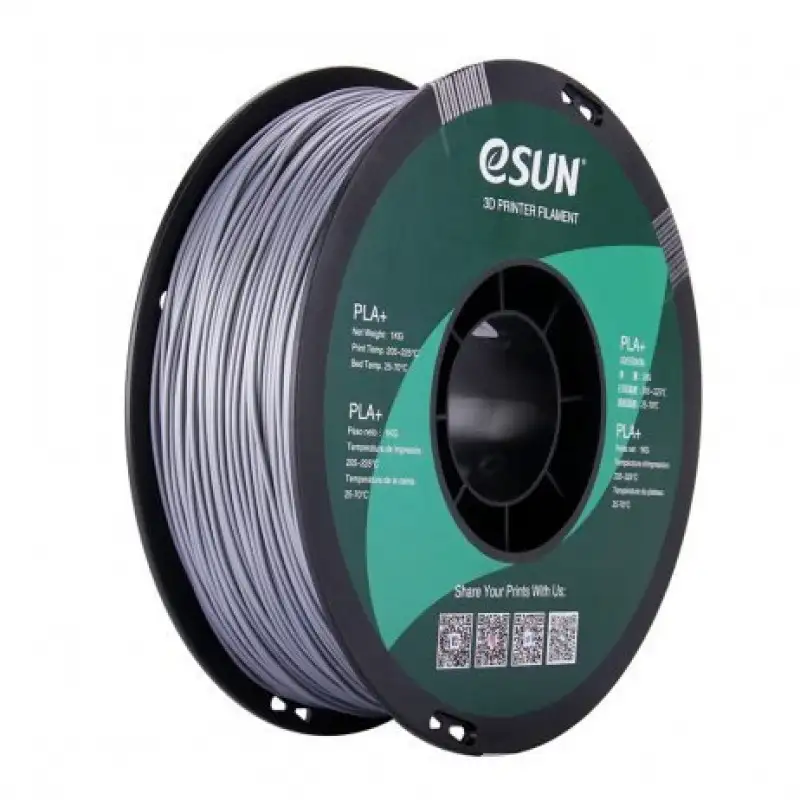 eSun PLA+ 1.75mm 3D Printing Filament 1kg-Silver