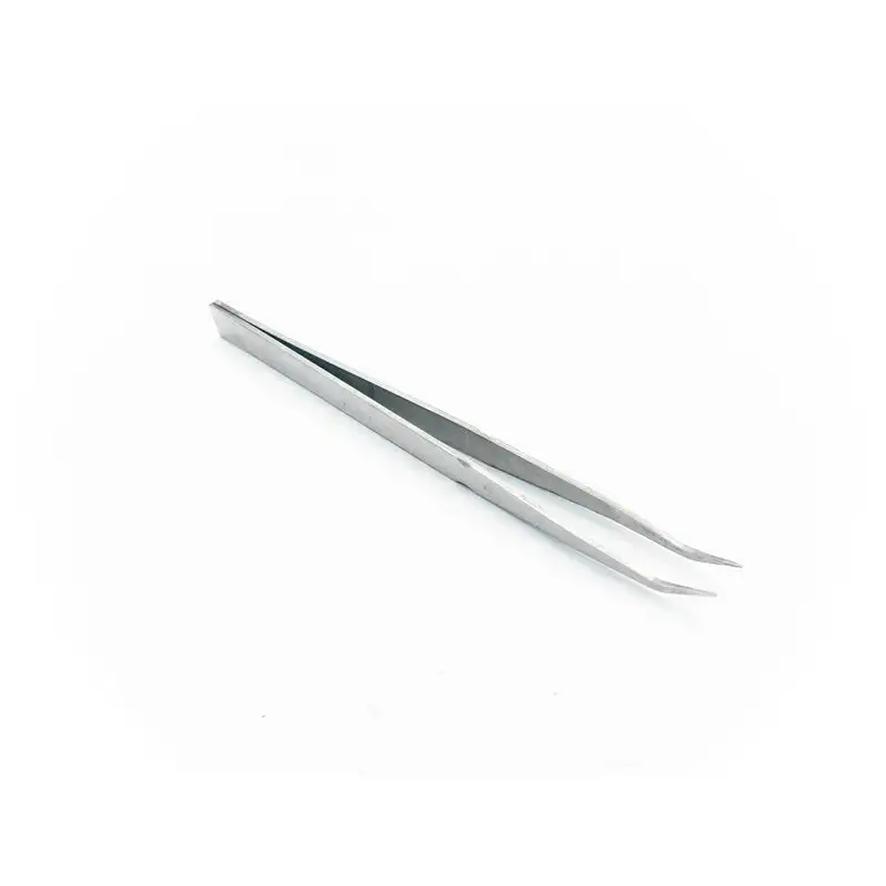 Curved Tip Precision Tweezer (Silver)