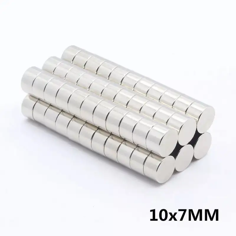 10mmx7mm Super Strong Rare Earth Neodymium Round Disc Magnets