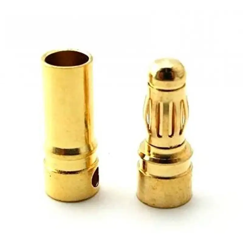 PolyMax 3.5mm Gold Male-Female Connectors 1 PAIR - 2 Pieces Pack