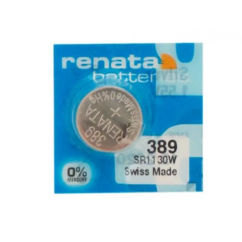 Renata 389 SR1130W (Original) 1.55V 80mAh Silver Oxide Button Cell Battery