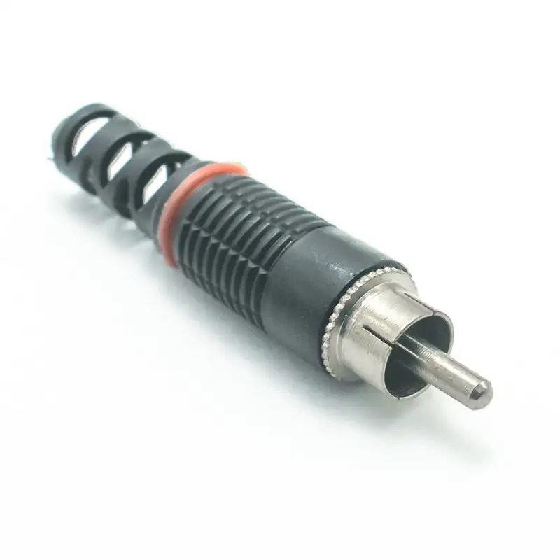 RCA Plug Solder Connector Male (Black)