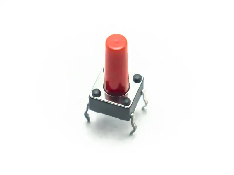 6x6x13mm Tactile Push Button Switch (Red)