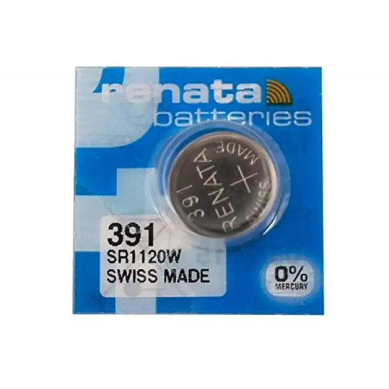 Renata 391 SR1120W (Original) 1.55V 50mAh Silver Oxide Button Cell Battery