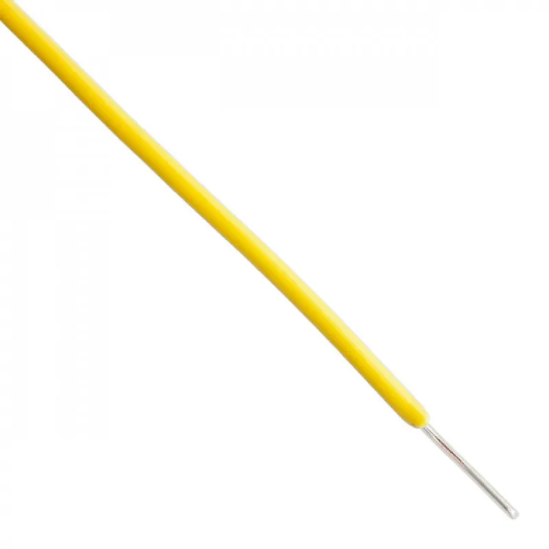 Single Strand Hookup Wire - 22AWG (Gauge) - Yellow - 5 metre