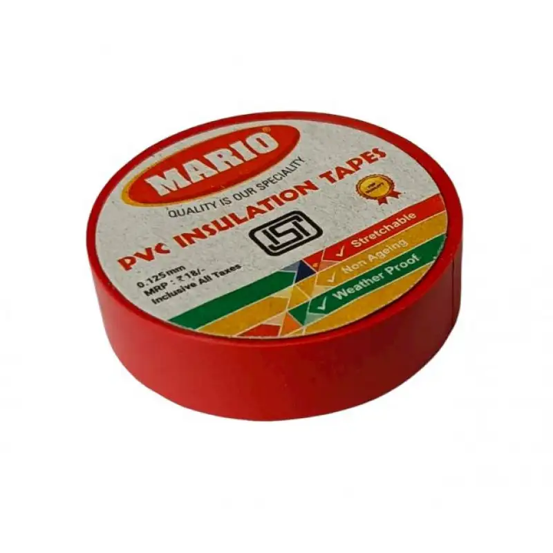 Mario PVC Insulating Tape - Red Color - 1 Piece Pack