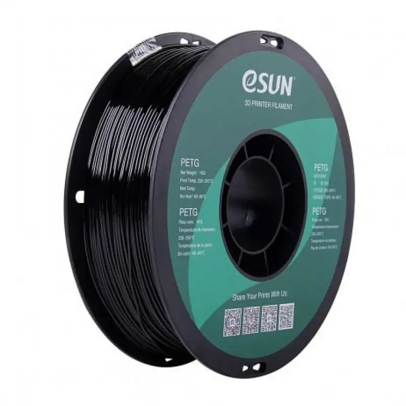 eSun PETG 1.75mm 3D Printing Filament 1kg - Solid Black