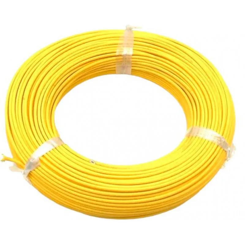 Single Strand Wire Roll for PCB - 25AWG (Gauge) - Yellow - 92 metre