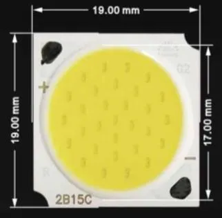 White color 15W COB LED 19x17mm