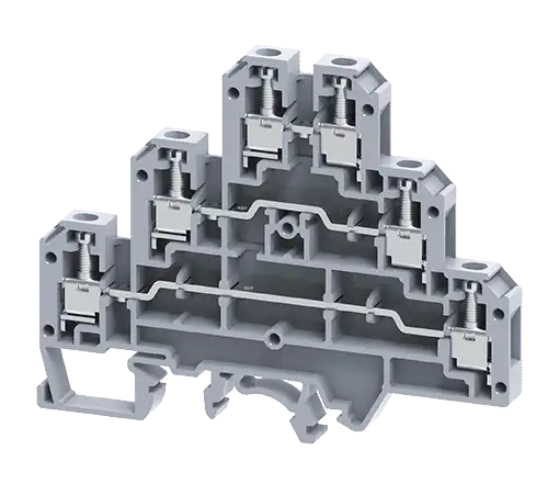 Connectwell CTL2.5U 2.5 sq. mm 3 Level Screw Clamp Terminal Block