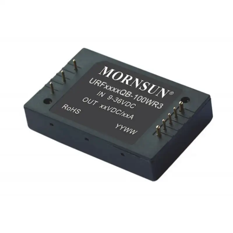 URF4805QB-100WR3 Mornsun 48V to 5V DC-DC Converter 100W Power Supply Module - Five Sided Metal Shielded Package