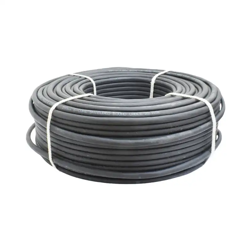 6 Core 16/.200mm Black Shielded Round Cable (10 Meter)