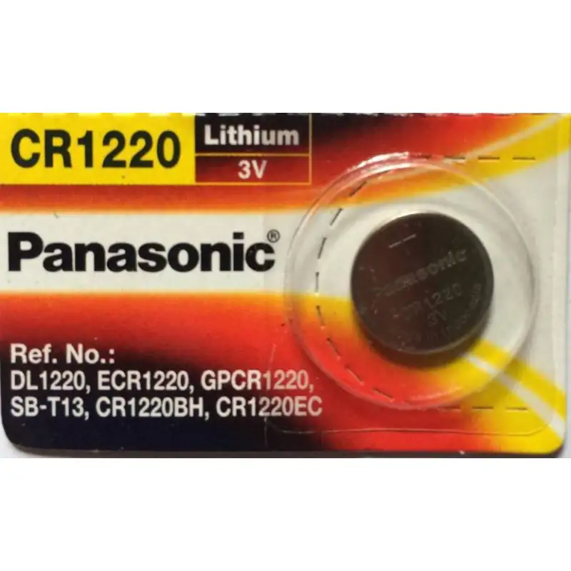 Panasonic CR1220 3V 35mAh Lithium Coin Cell Battery