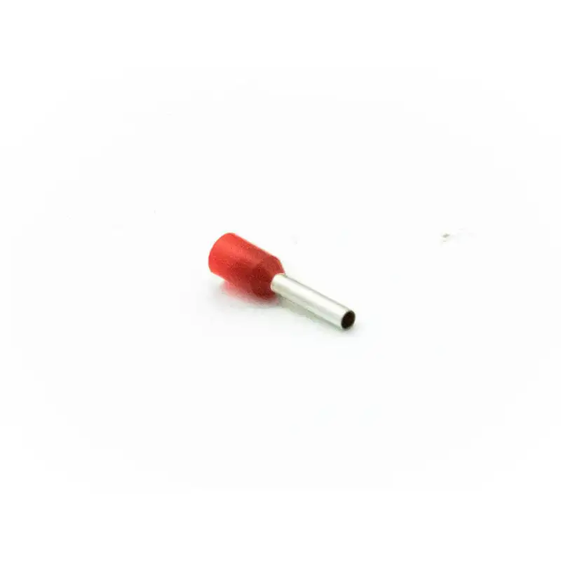 Insulated Cord Pin End Terminal Red 14 AWG