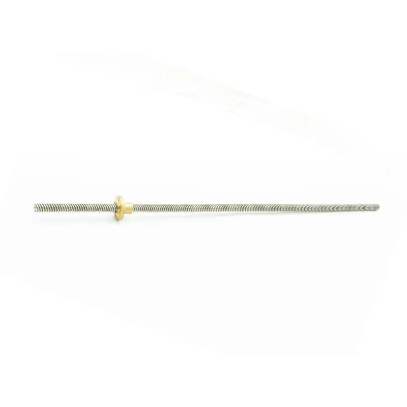 3D Printer Trapezoidal Screw Threaded Rod 400mm with Brass Nut