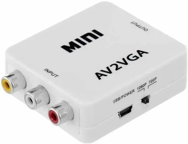 MINI AV to VGA converter video converter AV2VGA line 1080 converter