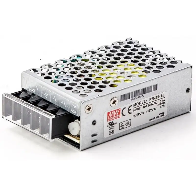 RS-25-15 Mean Well SMPS - 15V 1.7A - 25W Metal Power Supply