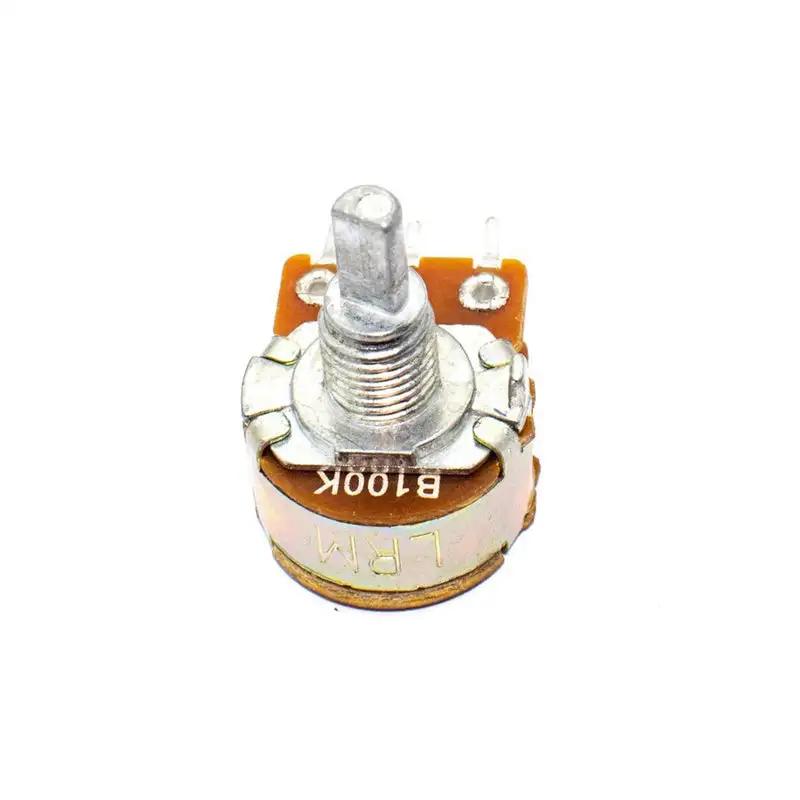 100k ohm Dual Gang Rotary Potentiometer - 6 Pin D Type Shaft