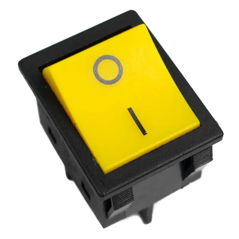 30A 250V DPST ON-OFF Rocker Switch  (Yellow)